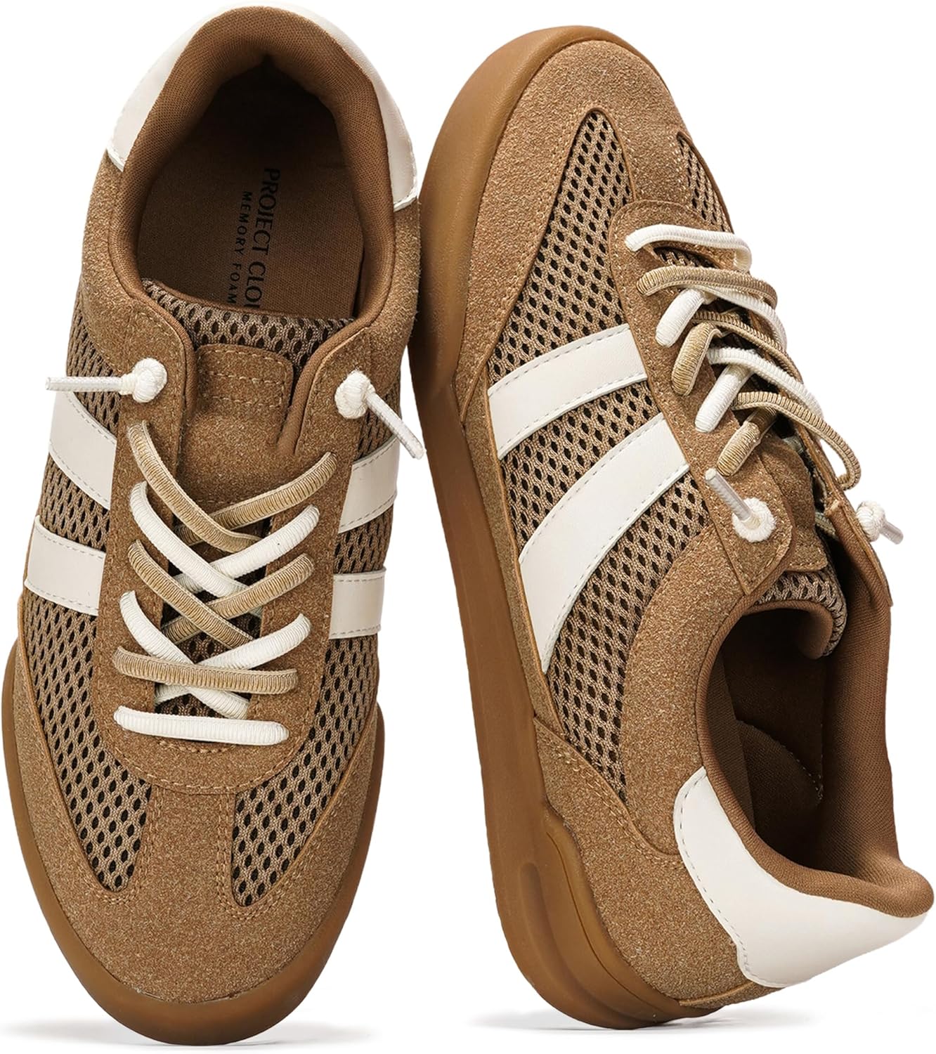Project Cloud 100% Genuine Leather Casual Sneakers for Women - Memory Foam Insoles - Womens Shoes & Lightweight Women's Fashion Sneakers - Slip On Shoes for Women Footwear (Verdy)