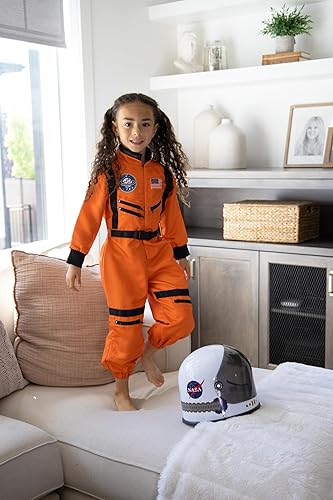 Miniatura 5 de Little Adventures Disfraz de astronauta naranja Lavable a máquina, disfraz infantil de simulación y fiesta