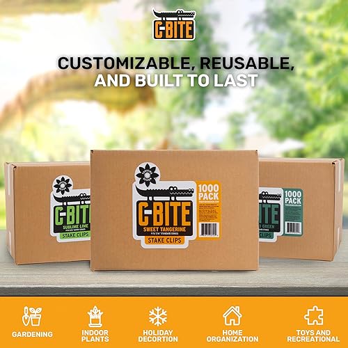 Miniatura 8 de C-BITE Clips de soporte para plantas, conectores de jaula de tomate para enrejado, estacas de jardín, valla de alambre, plantas trepadoras, vid,