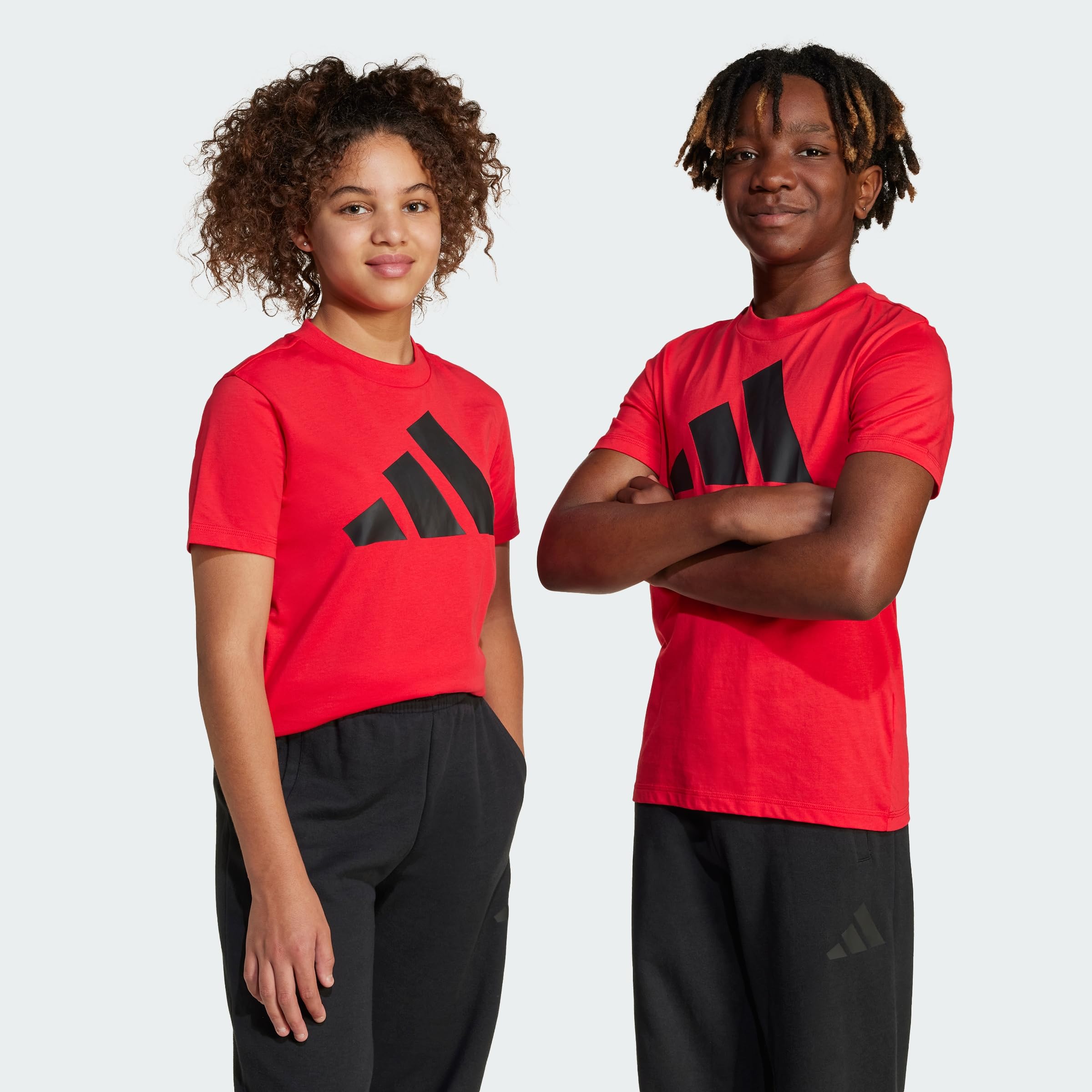 adidas Unisex Kids Essentials Big Logo T-Shirt, Pure Ruby/Black, 9-10 Years