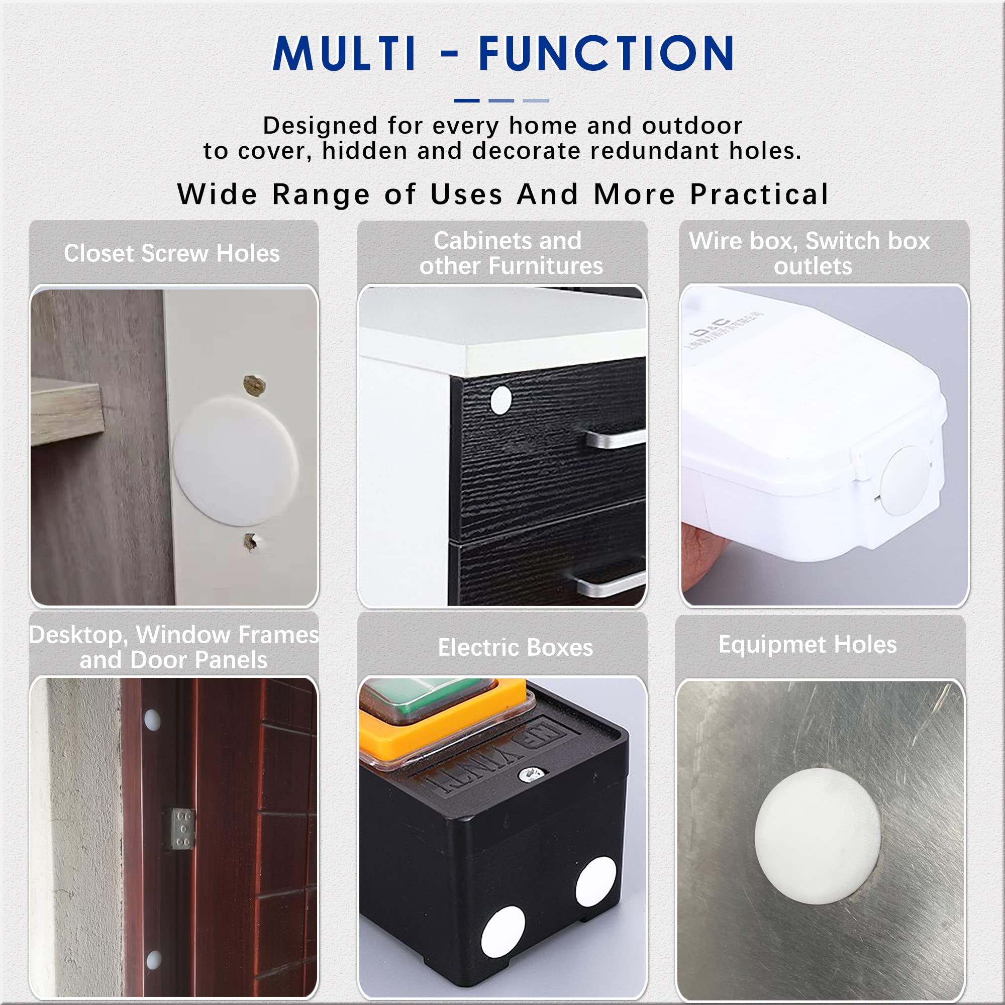 White Hole Plugs - 300 Pack, Durable & Versatile -6 White Hole Plugs - 300 Pack, Durable & Versatile -6