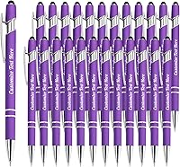 Vista 13 de Hasta 500 bolígrafos personalizados a granel con logotipo de mensaje de nombre comercial, bolígrafos grabados personalizados con lápiz óptico