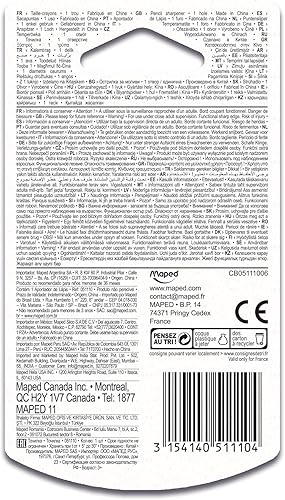 Miniatura 4 de Maped Sacapuntas de globo - Diseño de mapa del mundo - Eficiencia de afilado - Rápido y preciso - Decoración de escritorio - Paquete de 16