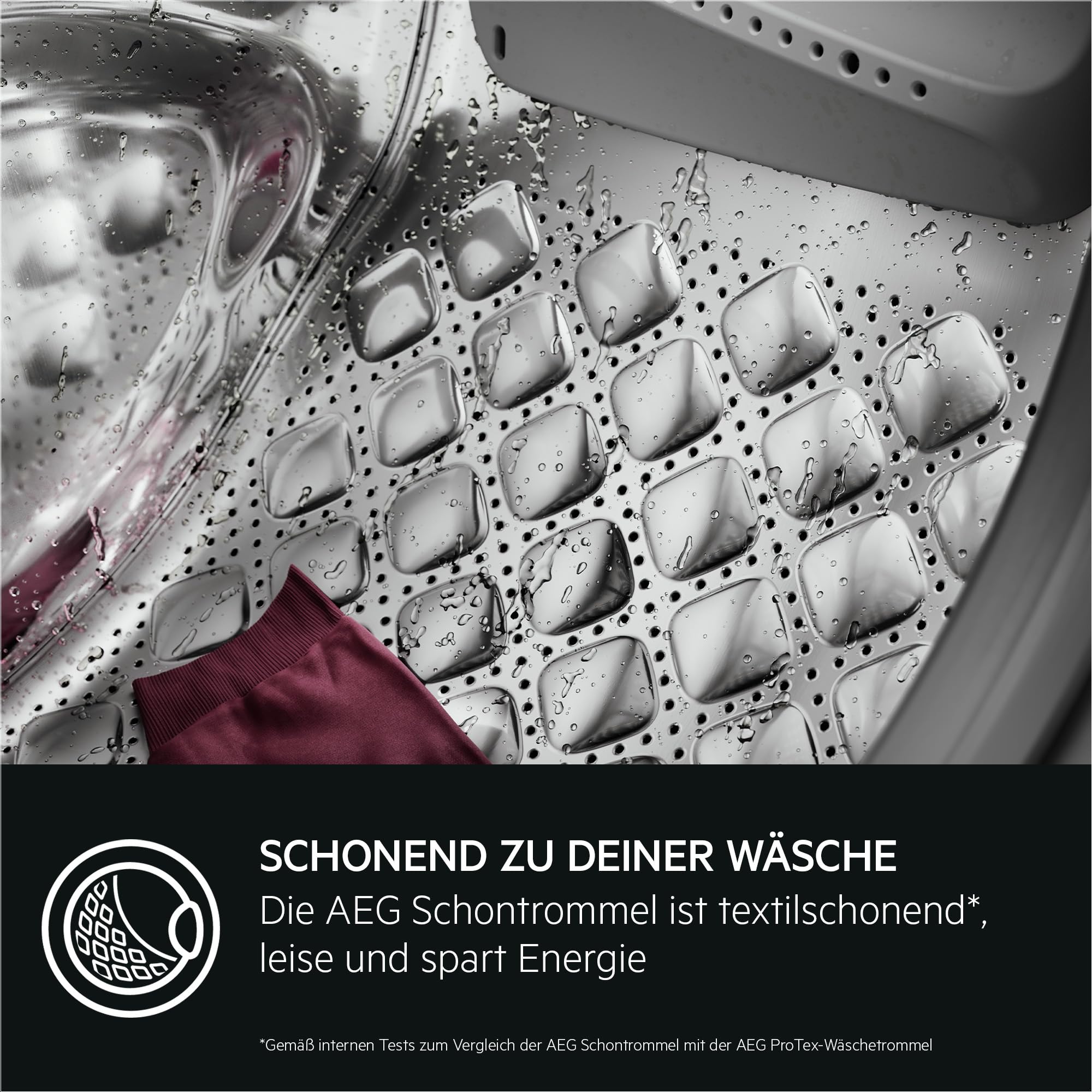 AEG Waschmaschine 9kg Serie 7000 ProSteam Dampf-Programm 1400 U/min A-20% Leise Mengenautomatik Nachlegefunktion Startzeitvorwahl Vollwasserstopp