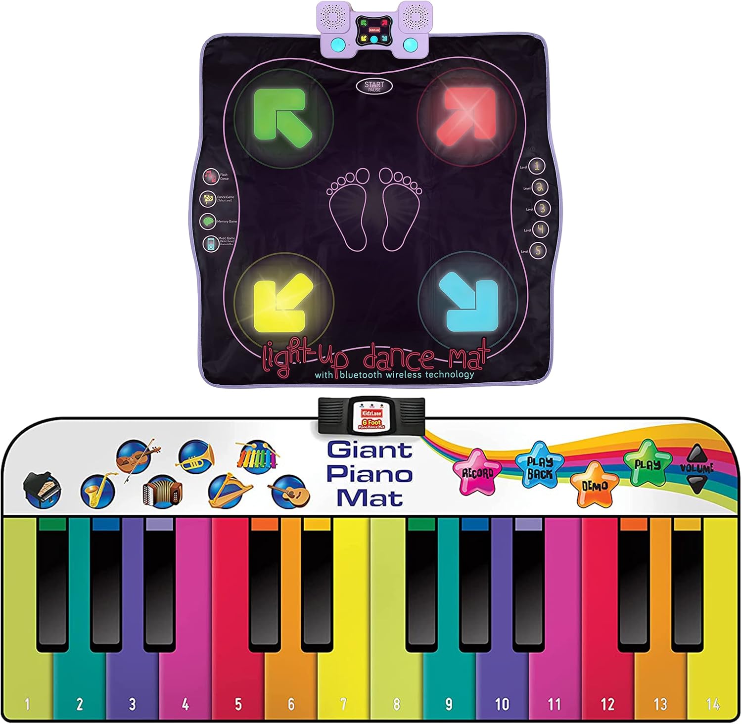 Kidzlane Floor Piano Mat for Kids & Toddlers, 24 Keys, 10