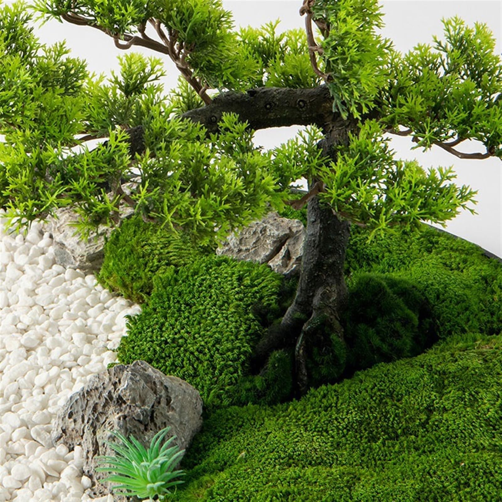 Bonsaï Artificiel Ornements d'arbre de Simulation de Table d'hôtel Floral de Luxe léger Ornements de Table Ronde Centre de Tour Ornements de Verdure Chinois décoratifs Fausses Plantes