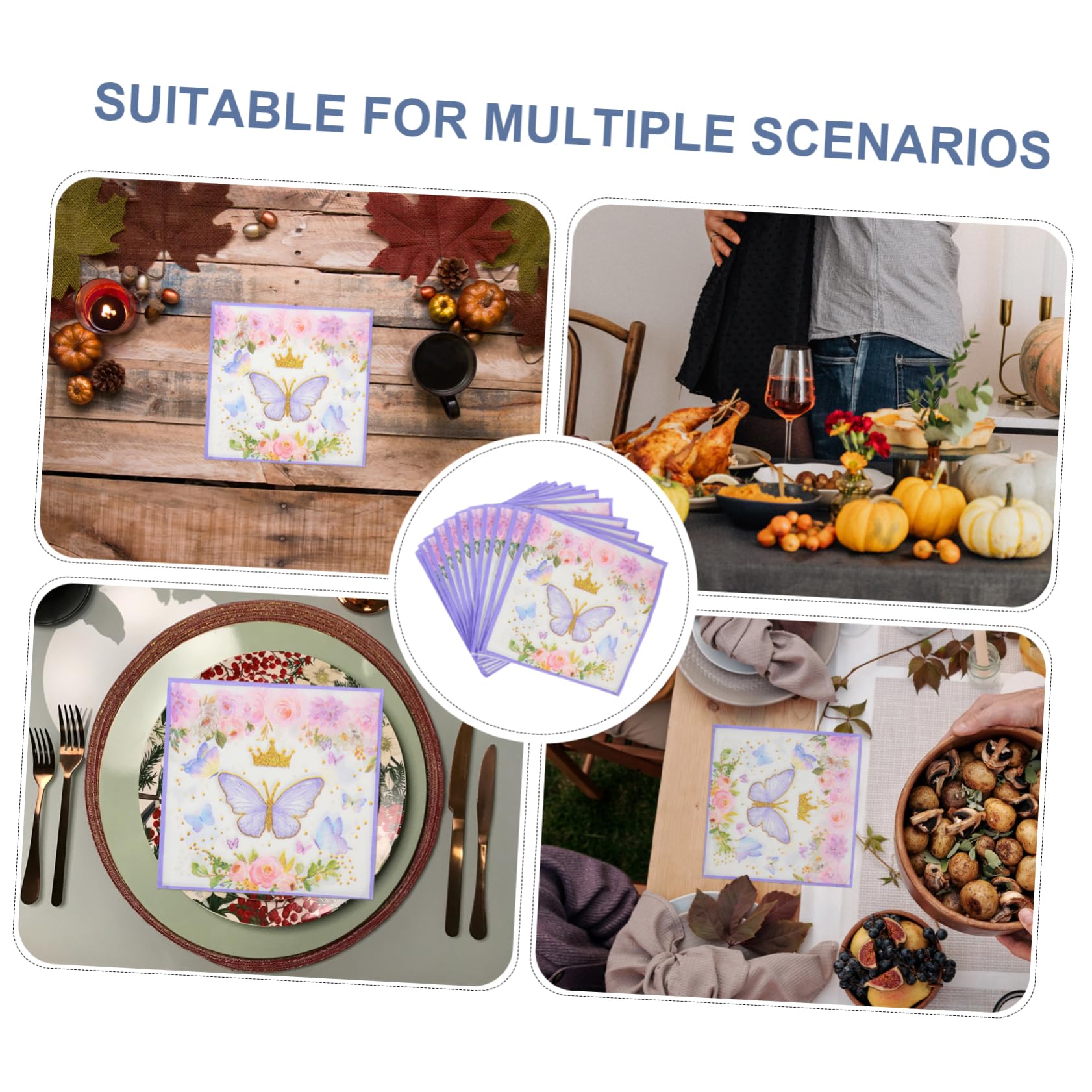 5 Series Servilleta Verde Adulto Vistoso Fiesta Decoración Servilletas De Novedad Servilletas Decorativas Navideñas Servilleta Decorativa Papel 100 Piezas*5