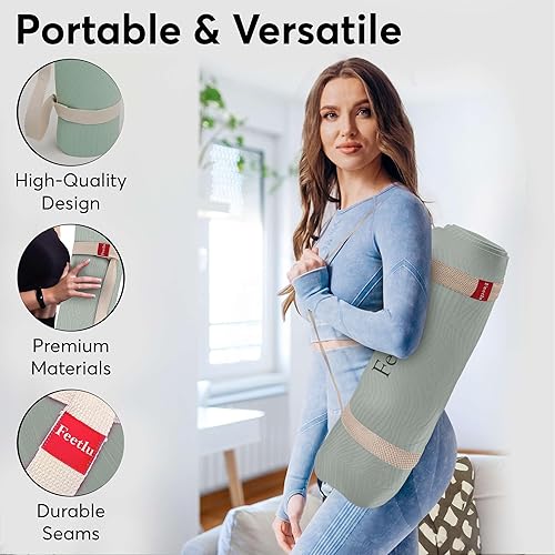 Miniatura 6 de Extra Thick 12mm Exercise Mat Non-Slip, Joint-Friendly & Cushioned Fitness Mat for Yoga, Pilates & Floor Workouts Durable, Supportive & Includes