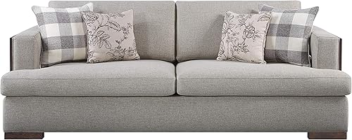 Acme Muebles Niamey Sofá, Tela y Cereza