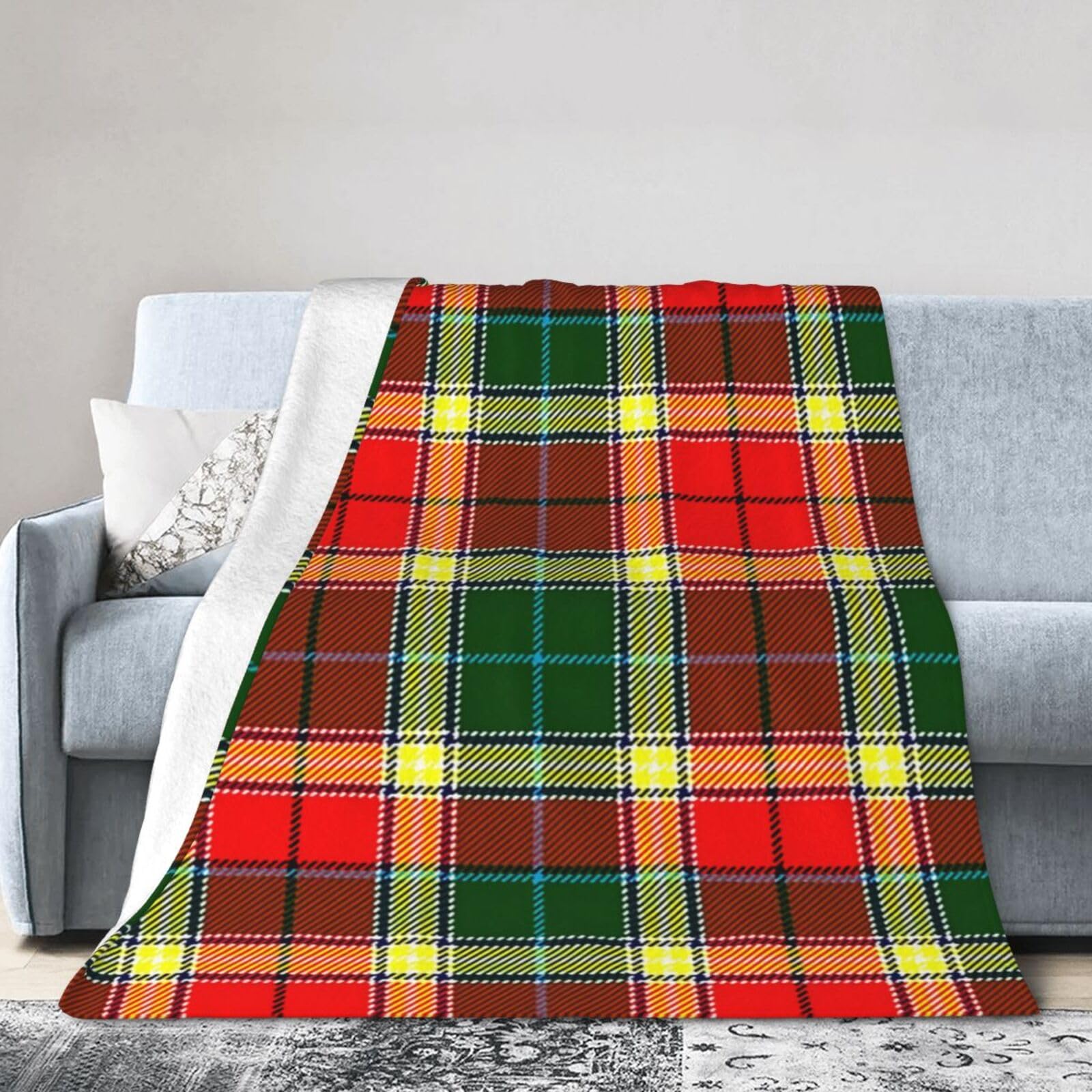 ERTDFXCV Clan Gibbs Surname Last Name Scottish Clan Tartan Blanket 60"x50"