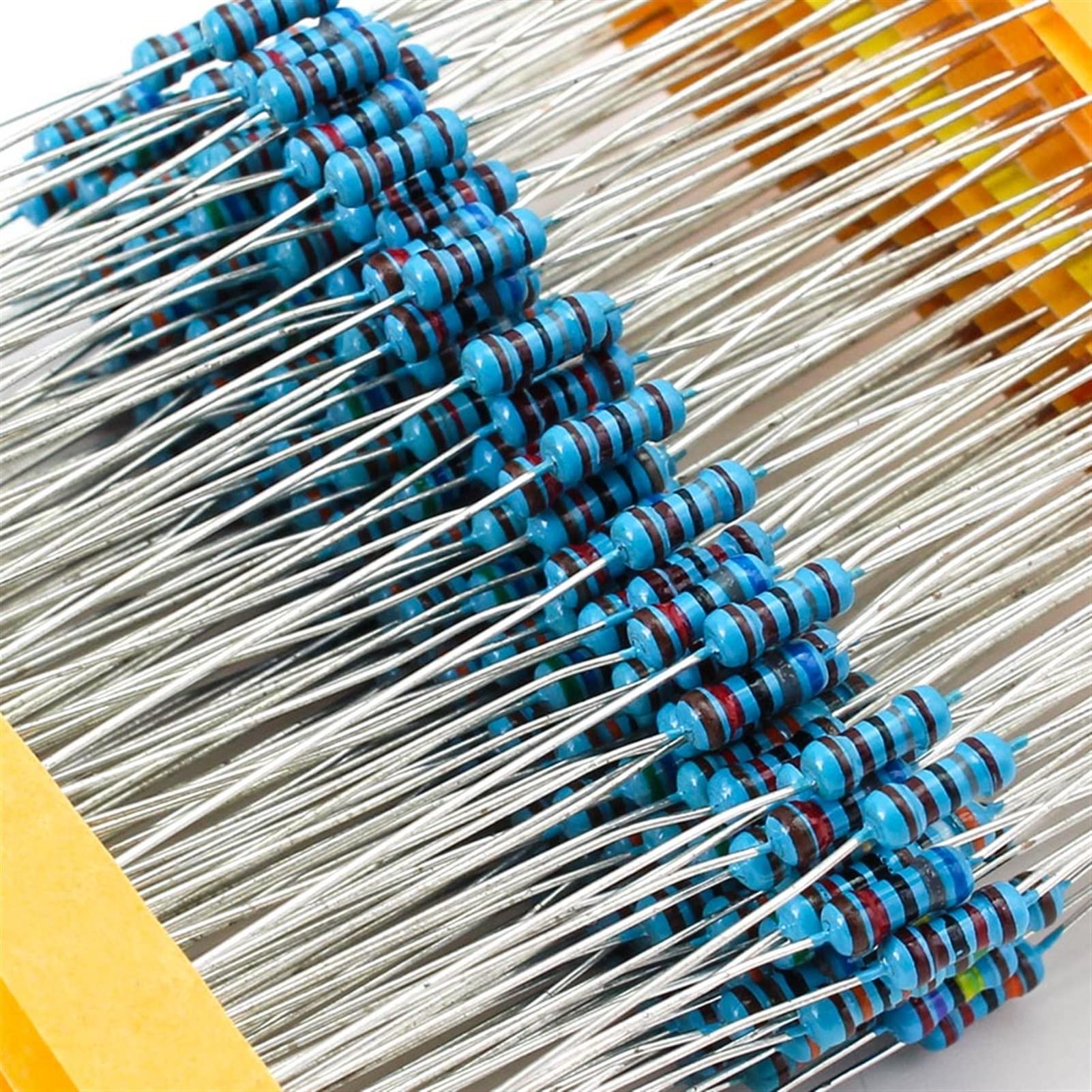500 pz/lotto 50 Valori 1/4 W 0.25 W 1 Percentuale Resistore A Film Metallico Assortimento Kit Set 1R-10mR 1ohm-10 Mohm Resistore