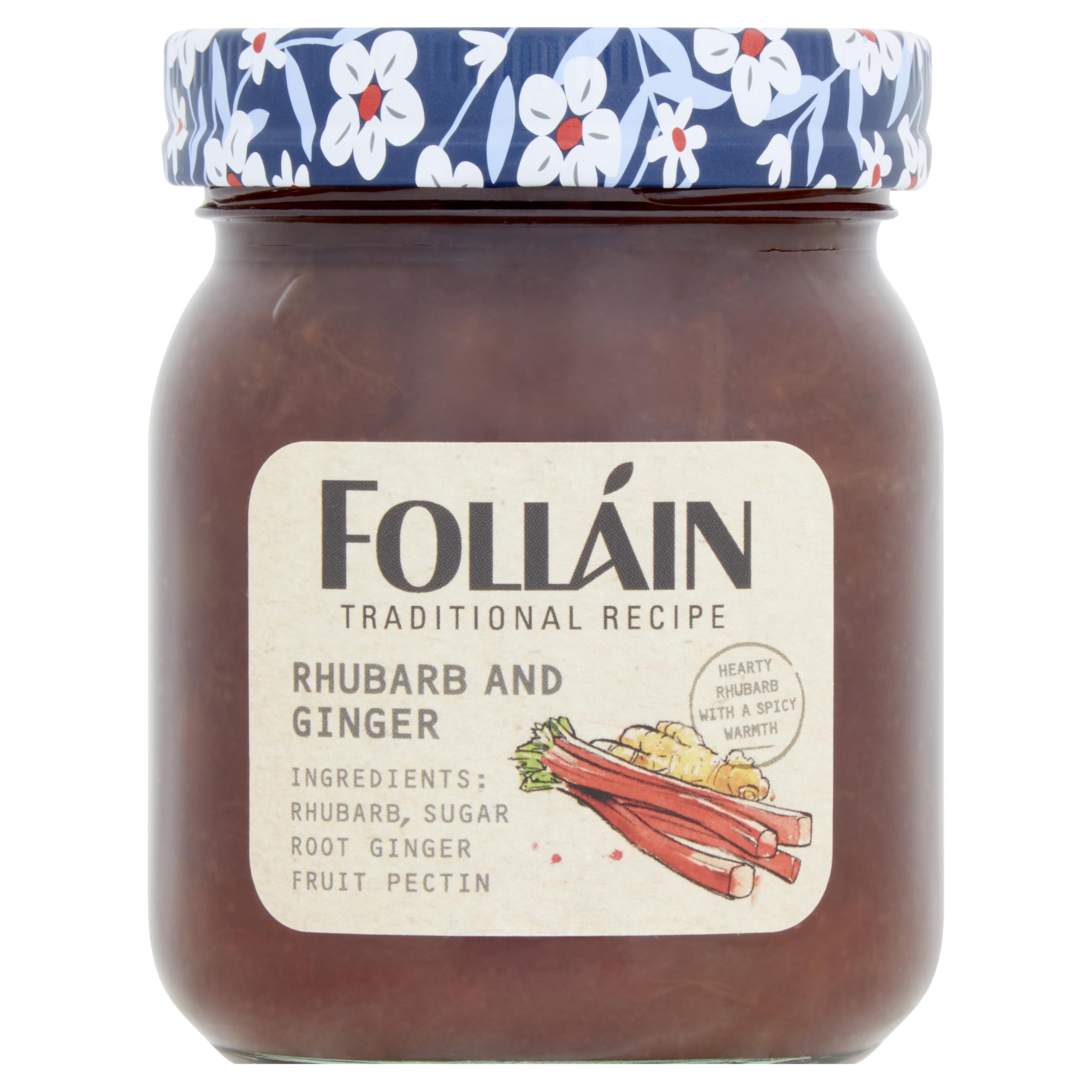 Follain Traditional Irish Rhubarb & Ginger Jam 370g (13oz)