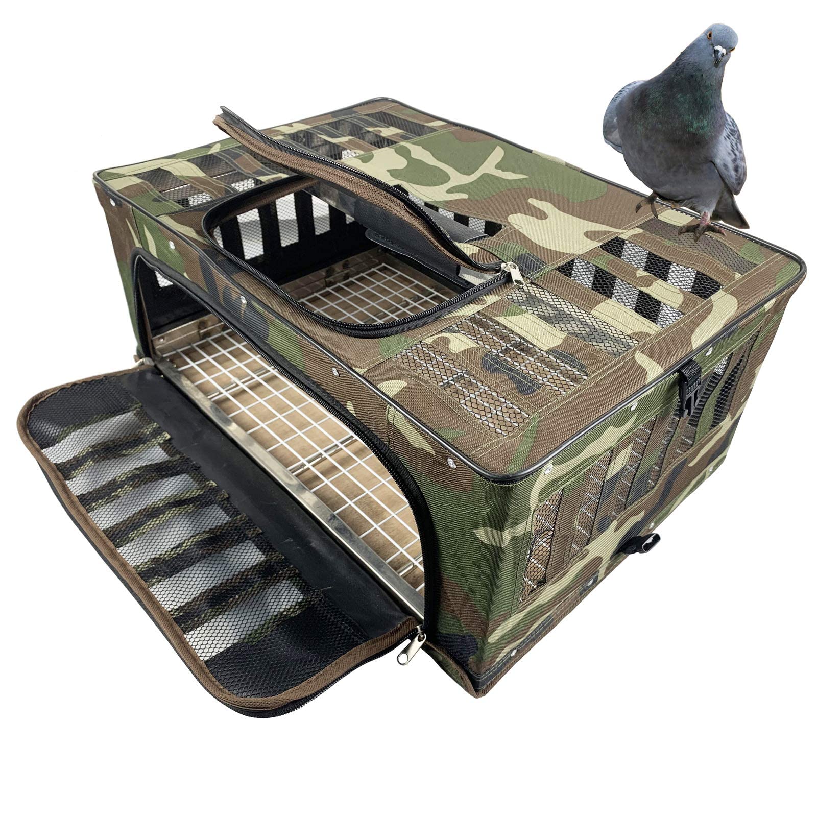 Bird cage Foldable Metal with Canvas Transportation cage Racing Pigeon