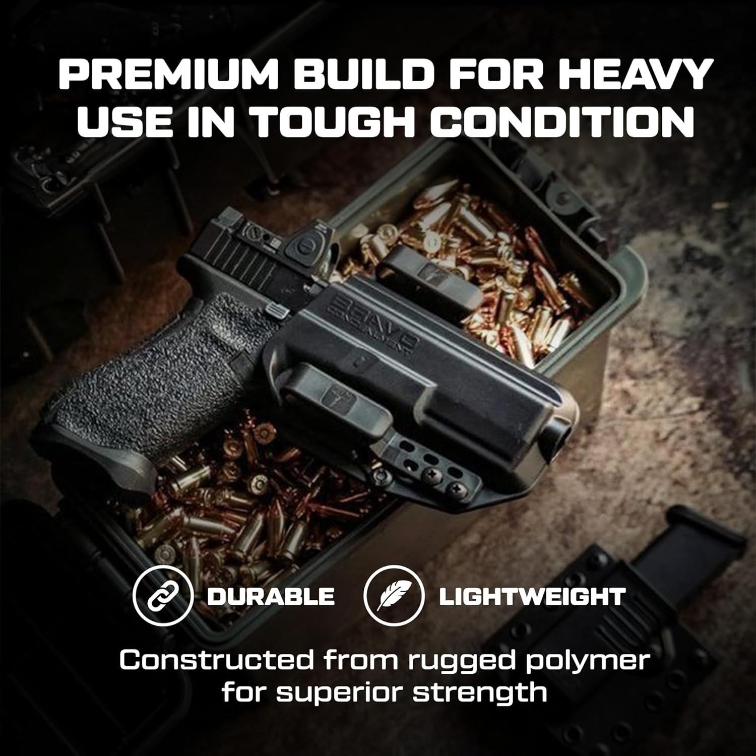 OWB Holster for Glock™ 17 22 31 17MOS 17M 47 - Concealed Carry / Custom Fit - Everyday Carry - Adjustable Retention - Outside the Waistband - Comfort and Concealment - EDC - Pistol Holster