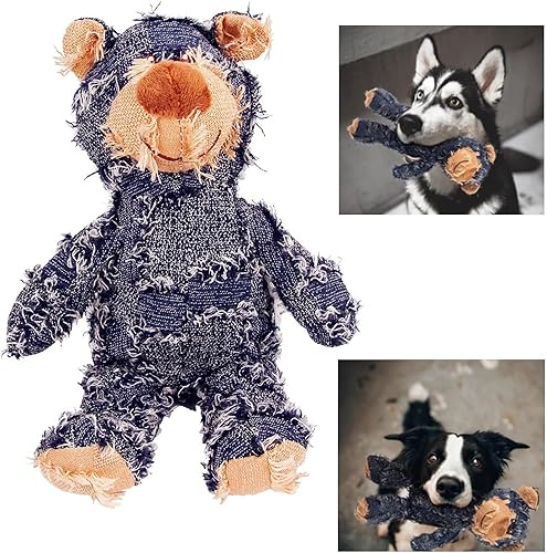 Oso robusto indestructible 2023, tamaño grande, juguetes para perros, compañero de perro para masticadores pesados, juguetes chirriantes duraderos