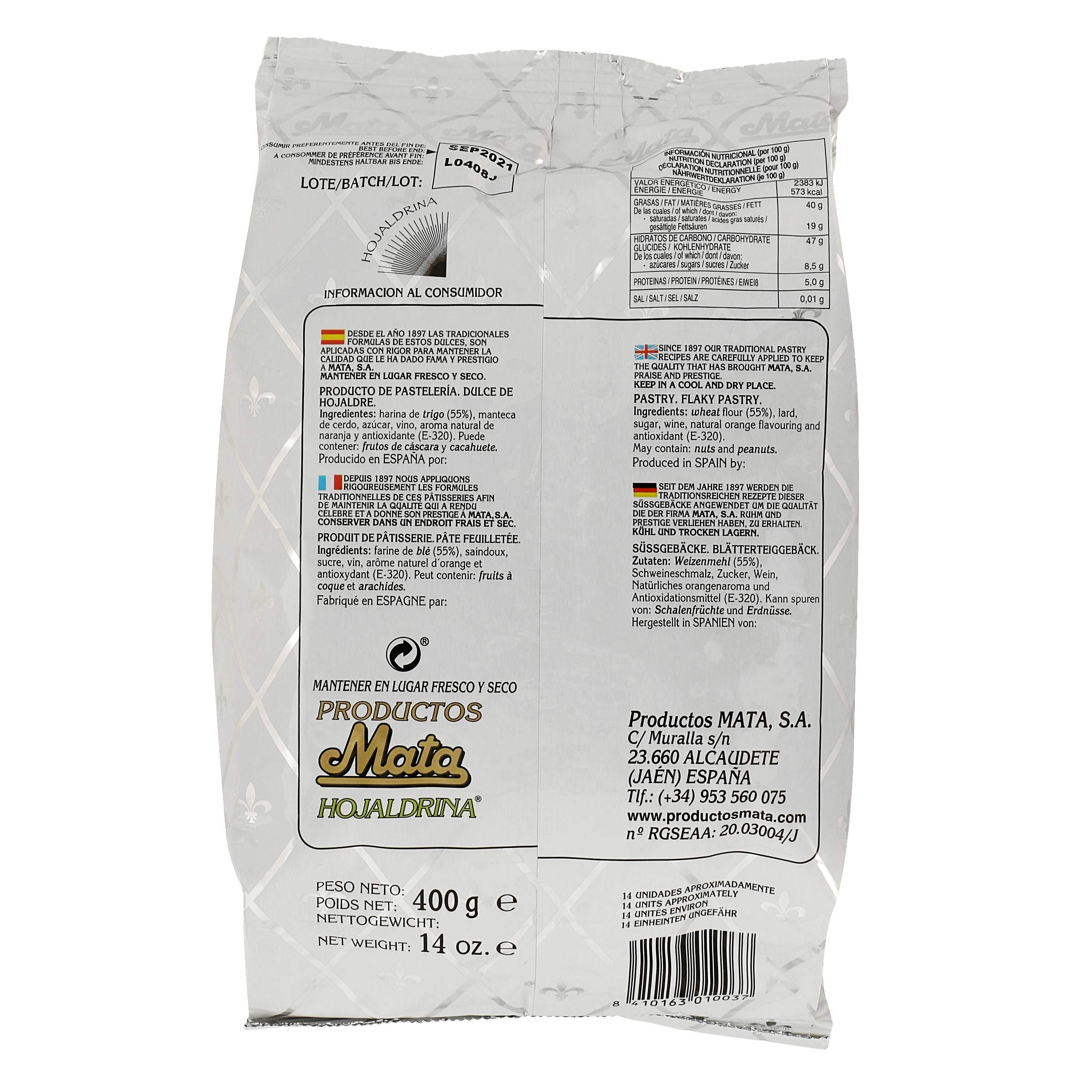Mata hojaldrinas bolsa 400 gr
