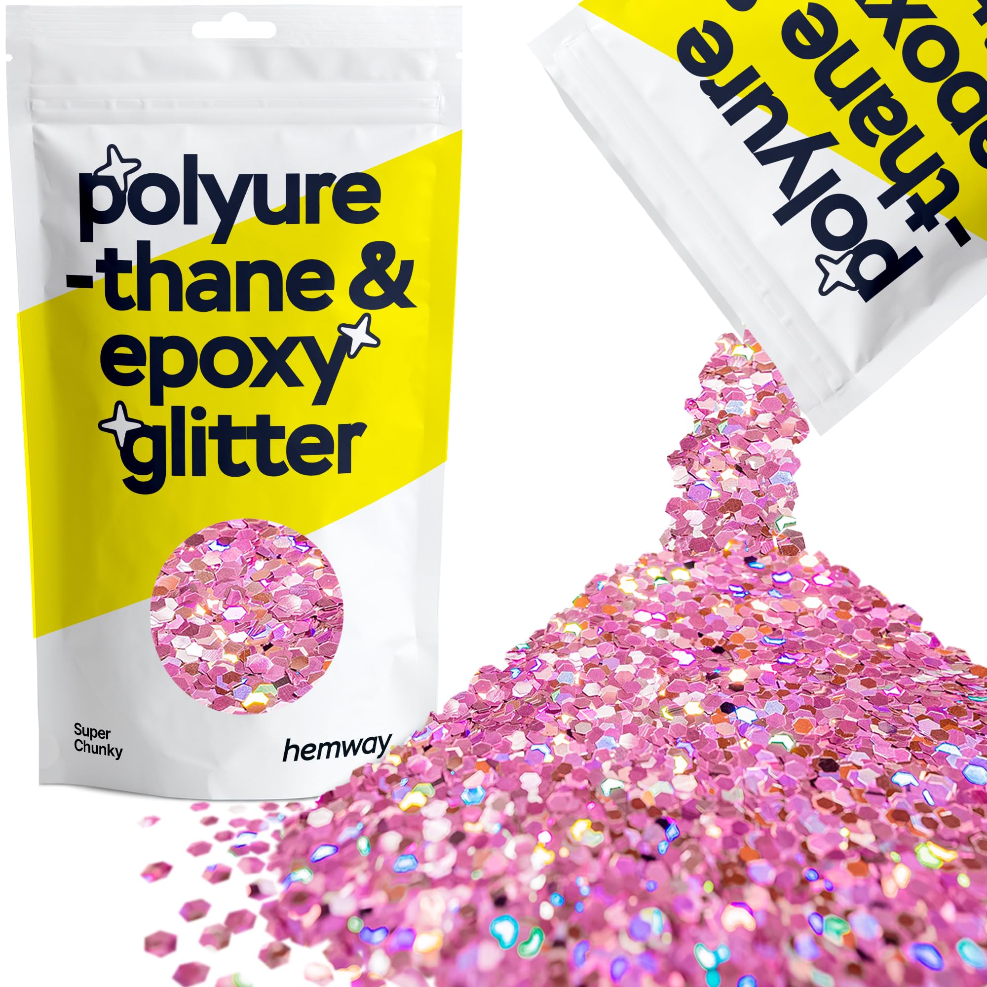 Hemway Resin Glitter Bronze Brown 100g Super Chunky | Polyurethane & Epoxy Glitter for Resin Crafts, Tumblers, Coasters, Floor & Table Art — view 110