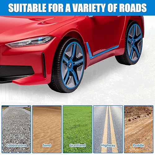 Miniatura 7 de Auto eléctrico I4 de 12 V con licencia para niños con control remoto, vehículos eléctricos de 3 velocidades con sistema de suspensión, luz LED, MP3