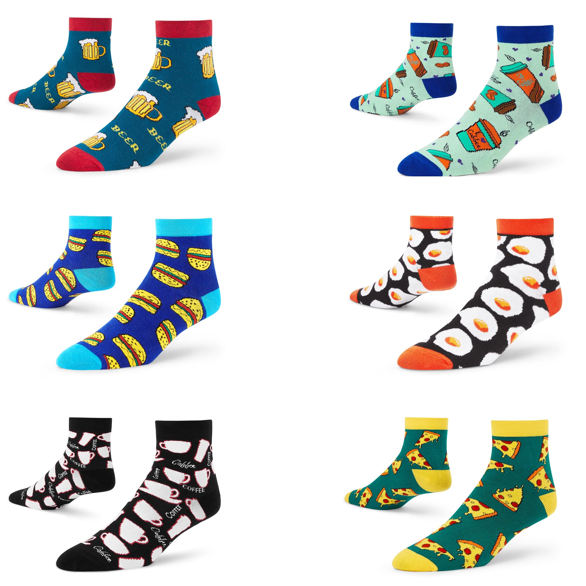 DYNAMOCKSMen's and Women's Combed Cotton Ankle Length Socks (Pack of 6) (Multicolour, Free Size)