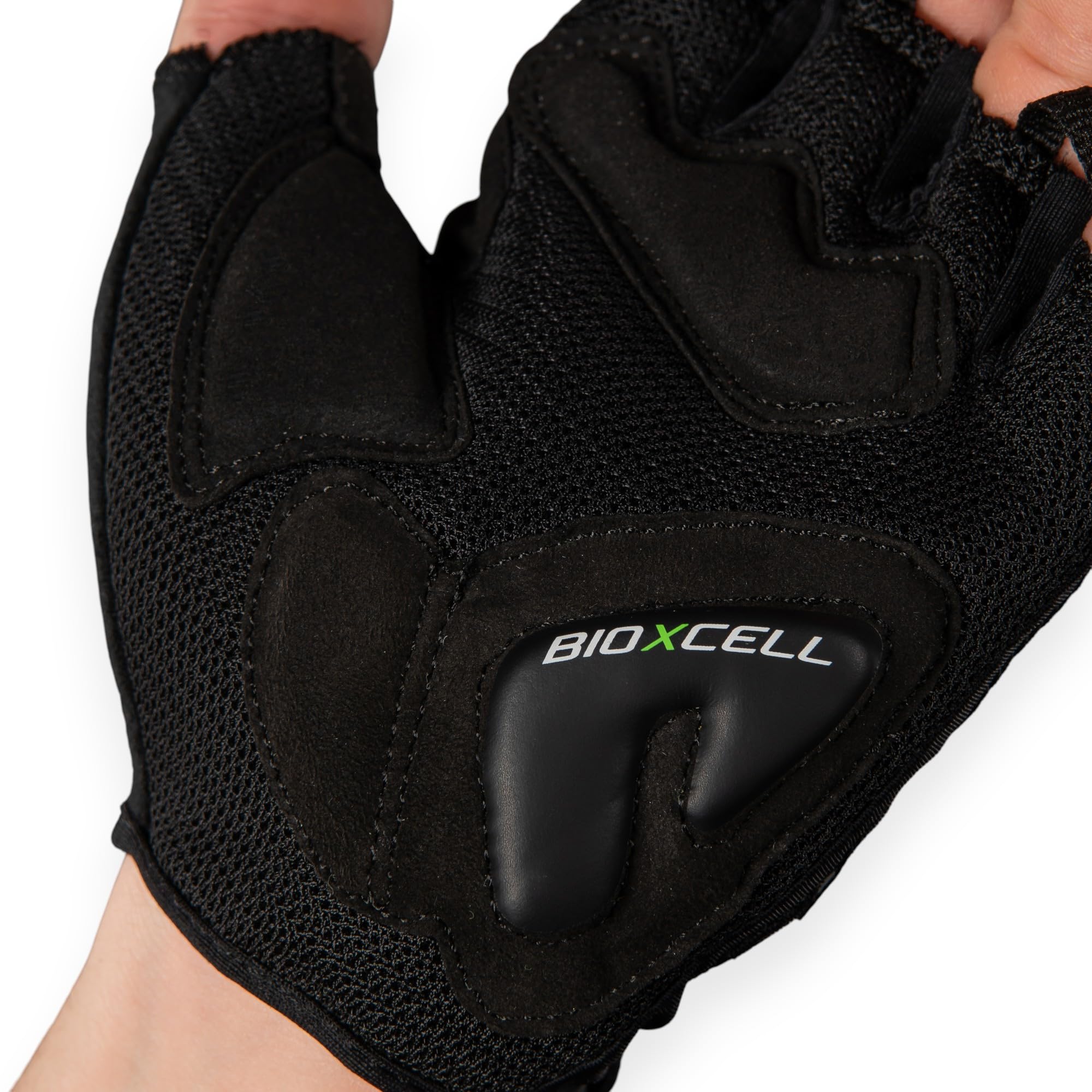 Chiba BioXCell Air | Gants de Cyclisme d'été pour Homme et Femme | Coupe élastique & Ventilation Airmesh | Rembourrage en Gel BioXCell | Clip Pratique & Quick Pull
