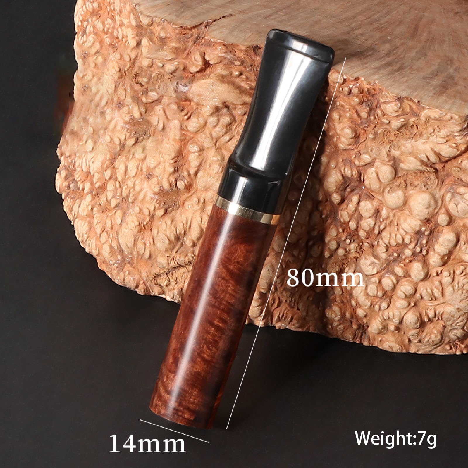 Boquilla cigarrillo madera,Porta cigarrillos hombre,Cigarrillo Filtro de Tabaco de Humo,Filtro de carbón activado de 9 mm，compatible con cigarrillos 7.8mm, con 10 Filtros Gratis.(D)