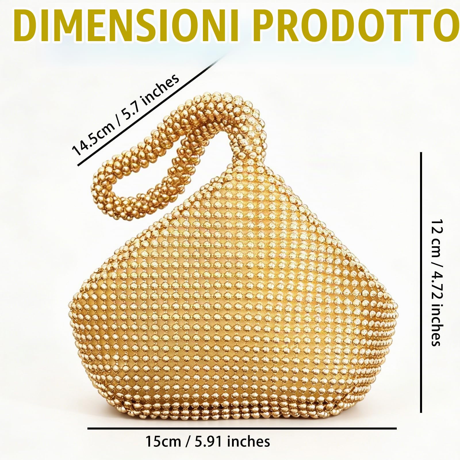 Borsa Da Sera Da Donna Borsa Da Sera Retrò Borsa Per Matrimonio Stile Anni '20S Con Strass Glitterata Adatta Per Cocktail Party Cerimonia