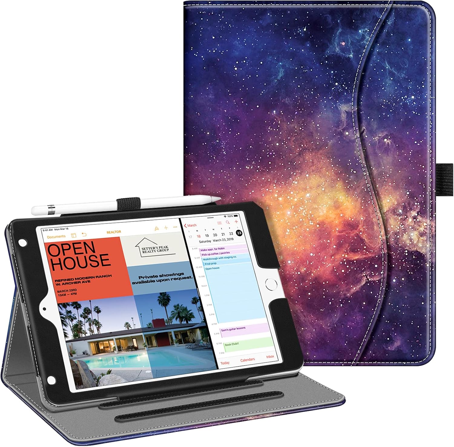 Case For IPad 5/6/Pro 9.7 2016/2017/2018 With Card Slots, Pencil Holder, Kickstand Cover And Auto Sleep Wake Cover For IPad 5/6/Pro 9.7 2016/2017/2018,Darkgreen - View #5