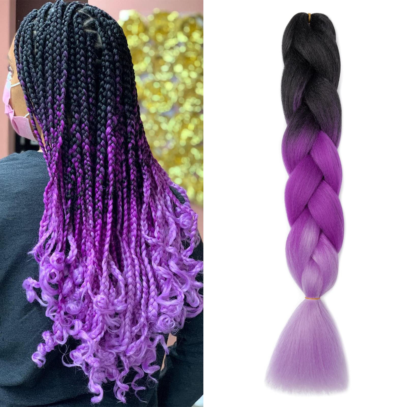 60cm Extensiones de Pelo Trenzas Africanas Castaño Oscuro Extensiones para Trenzas Africanas 1 pcs 100g Kanekalon Pelo para Trenzas Africanas Sintetico Extensiones de Trenzado Cabello Braiding — view 78