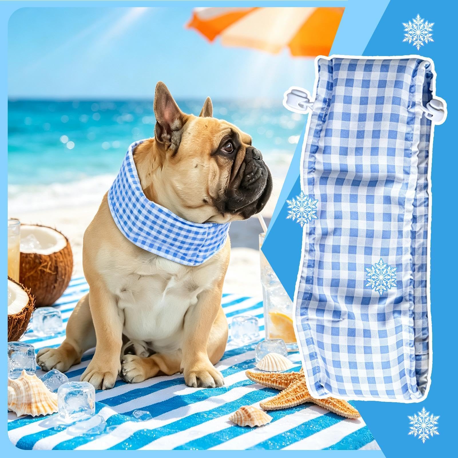 Kühlendes Halstuch-Halsband für Hunde, Outdoor- -Schal, Kältetuch