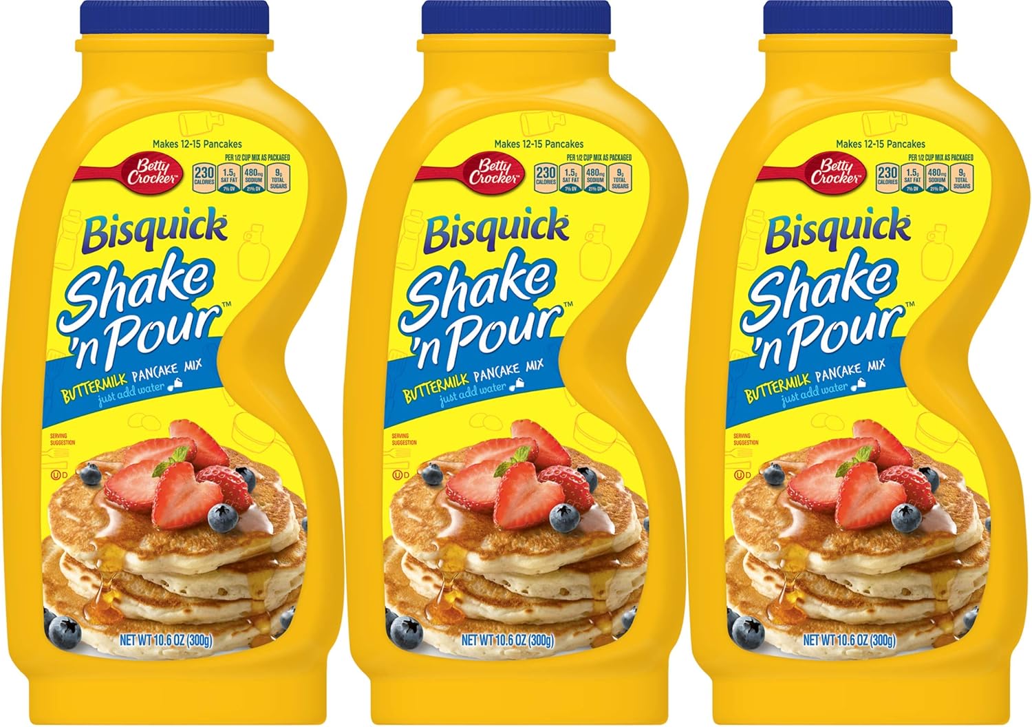 Bisquick Shake 'n Pour Buttermilk Pancake Mix (Pack of 3) 10.6 oz