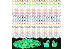 130pcs Luminous Mini Resin Ducks That Glow in the Dark