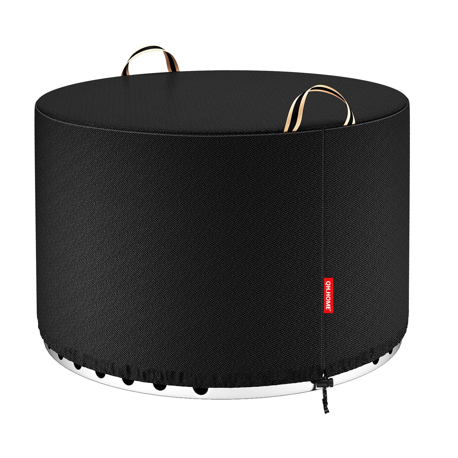 QH.HOME Fire Pit Cover Round for Solo Stove Yukon 27"-29", Waterproof Smokeless Fire Pit Cover, 600D Strong Tear Resistant, Fits for Gas/Table/Bowl Fire pits - 30" D X 18" H