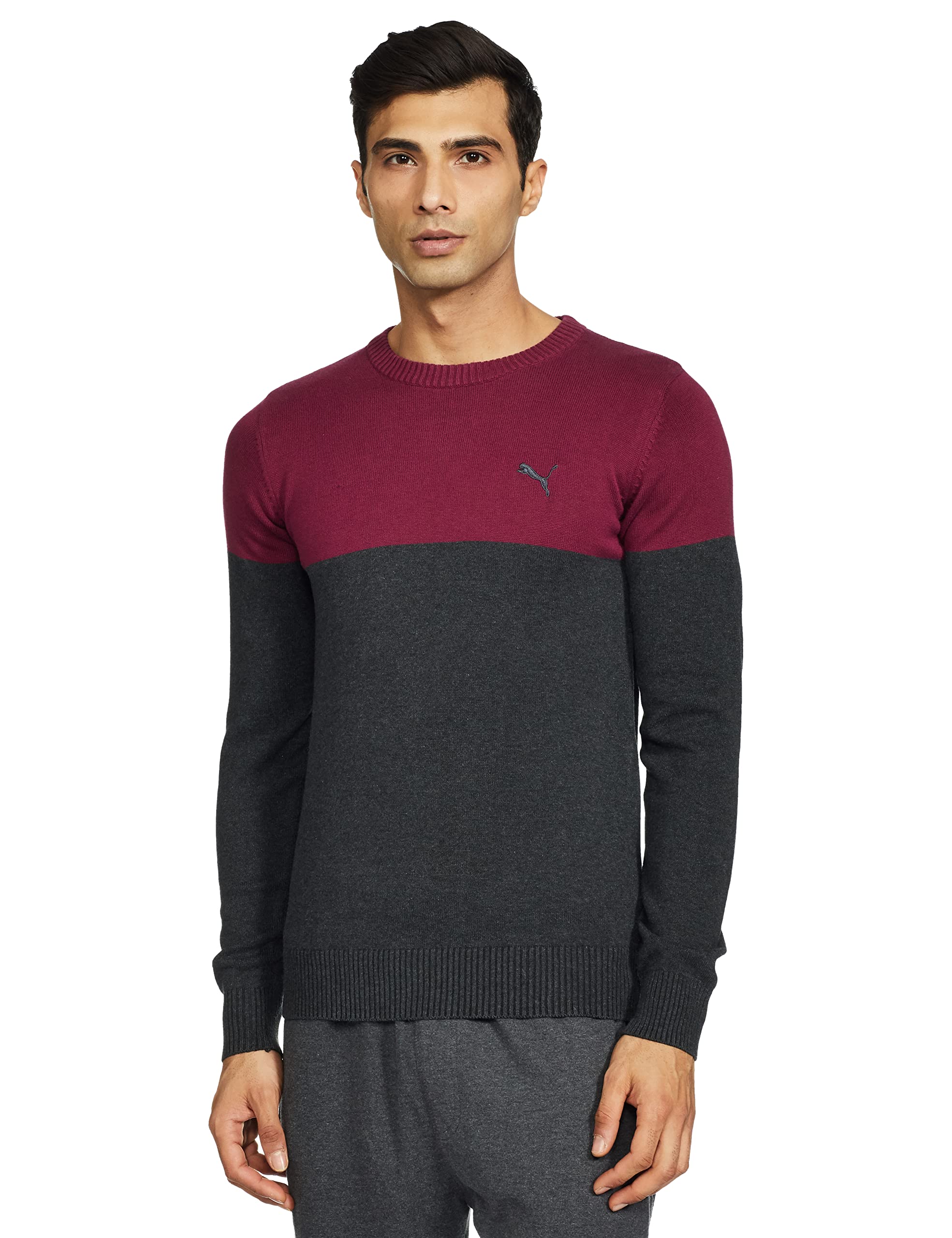 puma Men's Cotton Blouson Round Neck Sweater-picture-53