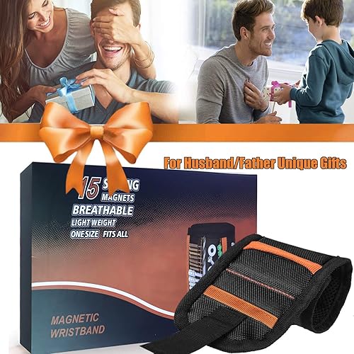 Miniatura 5 de Pulsera magnética para sujetar tornillos, el mejor regalo de herramienta especial para hombres, padrepapá, marido, novio, cuate. Regalos para