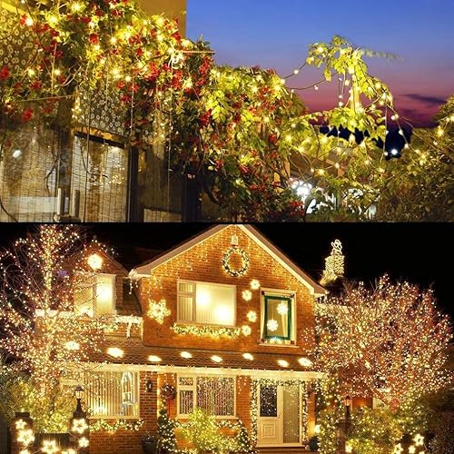 Miniatura 7 de realization - Guirnalda de luces LED para Navidad al aire libre, tira de 105 pies con 300 luces LED para interiores con 8 modos, enchufe de extremo