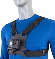 Vista 1 de STUNTMAN High Stability Chest Mount with J Hook for Action Cameras - Fits GoPro, DJI Osmo (Action 5 Pro, 4, 3, 2), Insta360