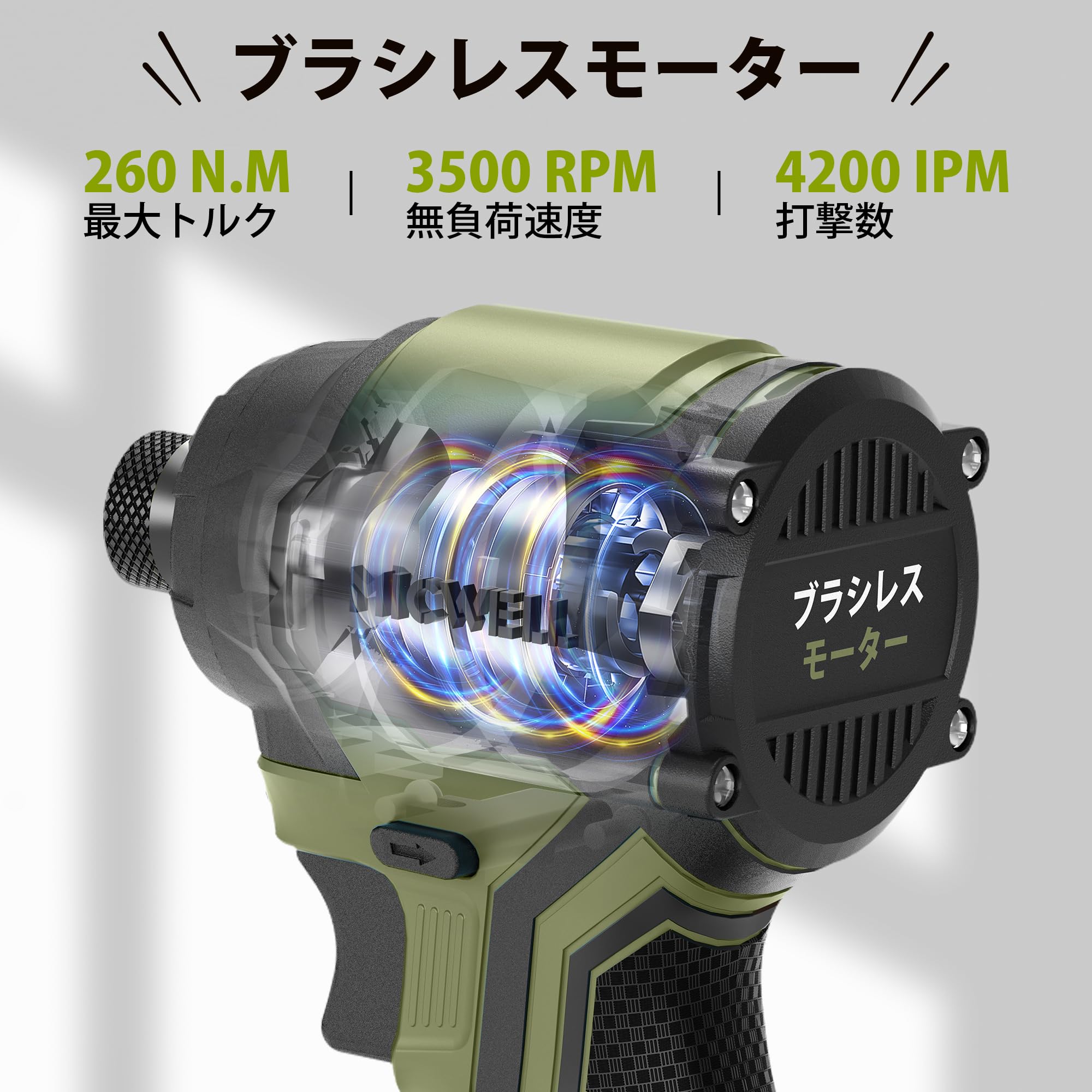 Amazon | MICWELL インパクトドライバー マキタ18Vバッテリー互換(本体 