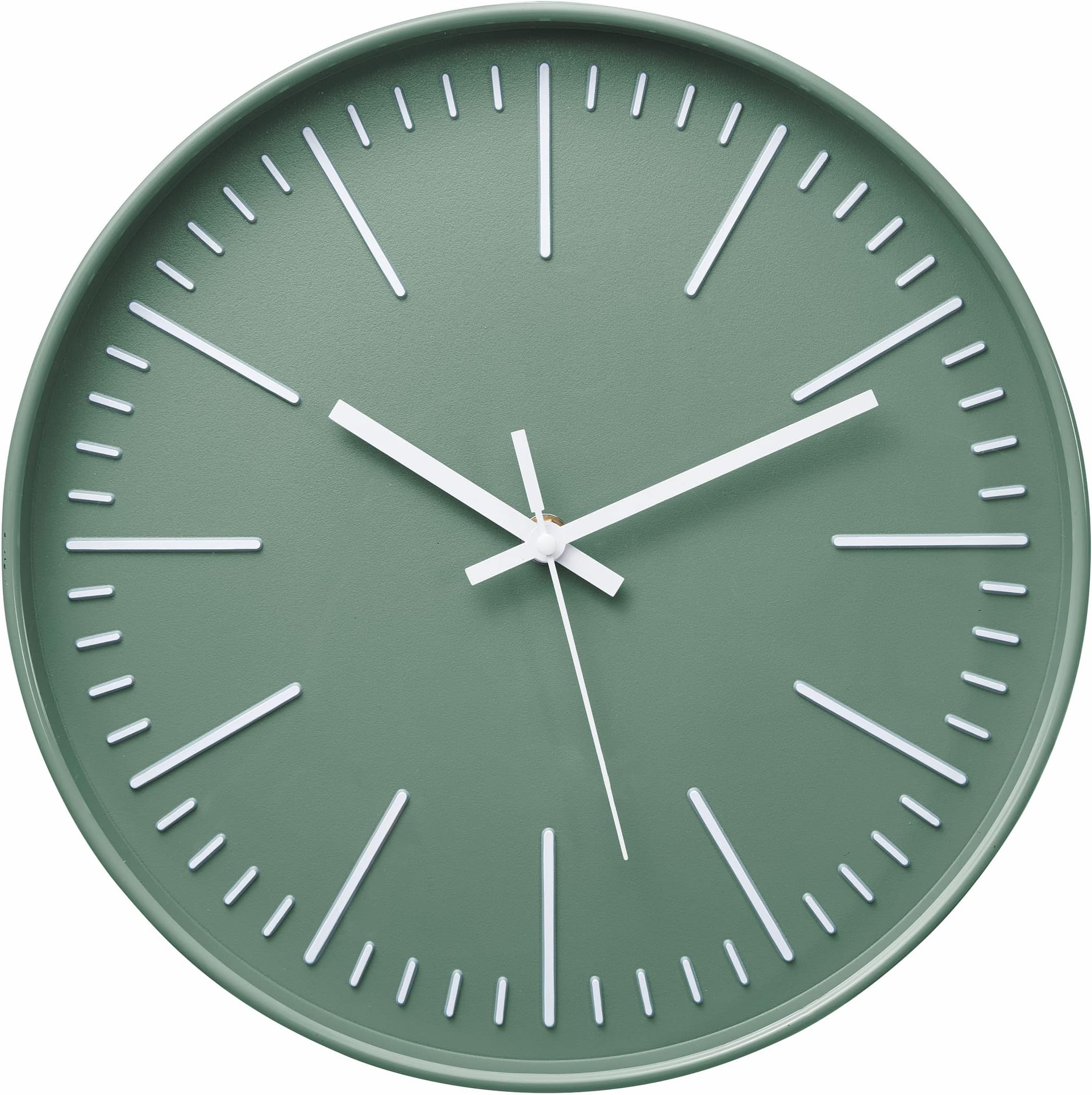 AMARE Linnea Scandinavian Wall Clock 30.5 x 4.5 cm Dark Green