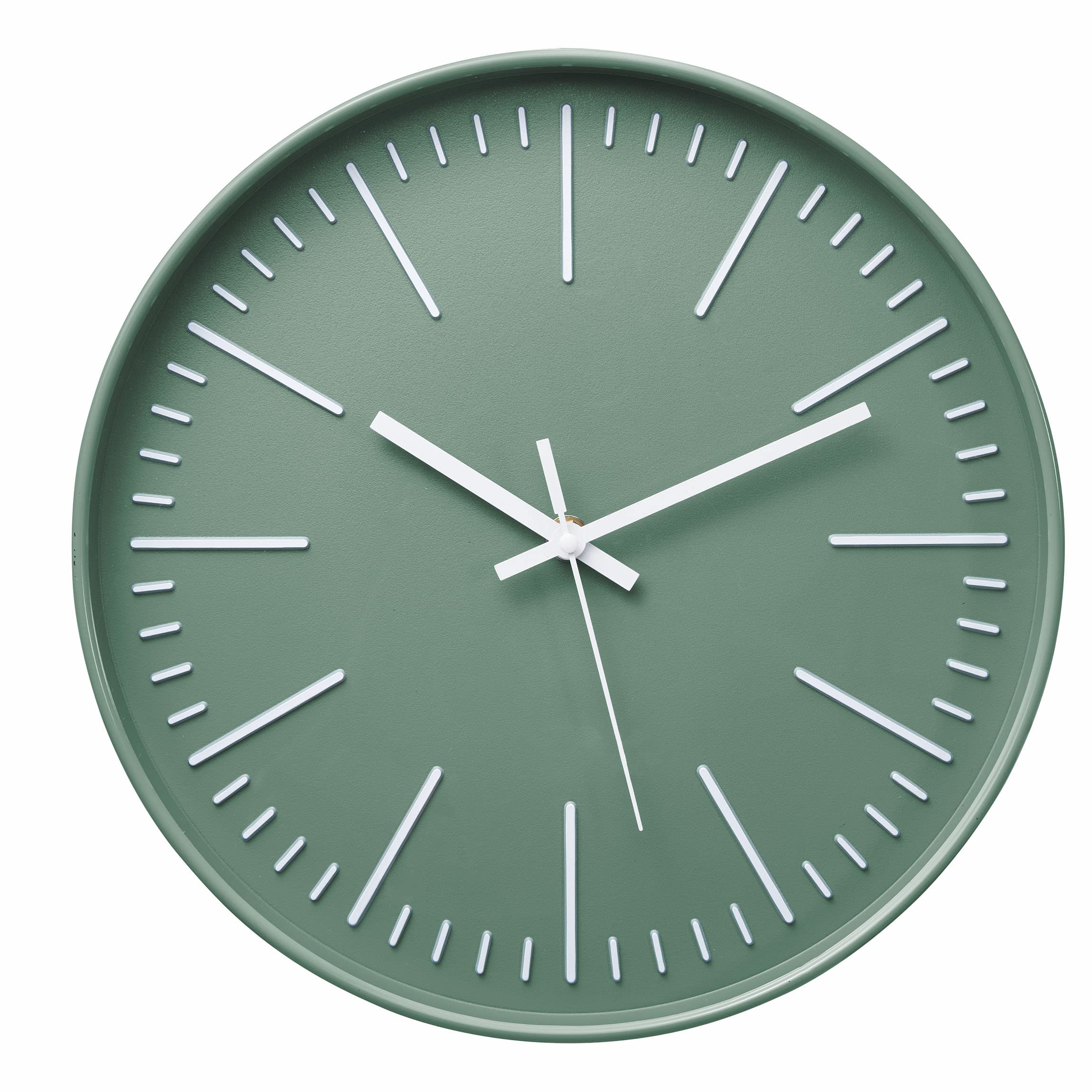 AMARE Linnea Scandinavian Wall Clock 30.5 x 4.5 cm Dark Green