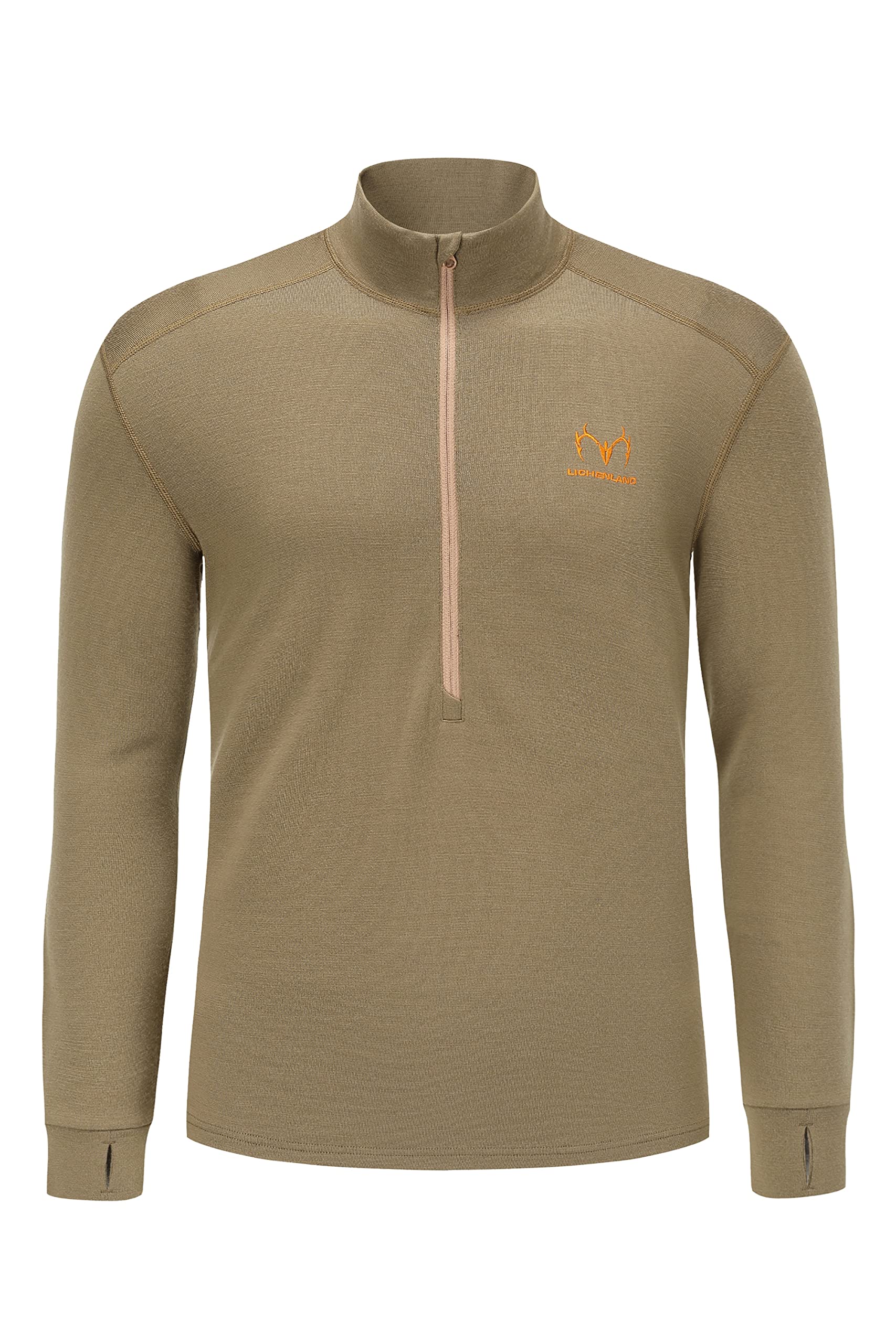 Men's 100% Merino Wool Hunting Base Layer Tops Camo Shirts