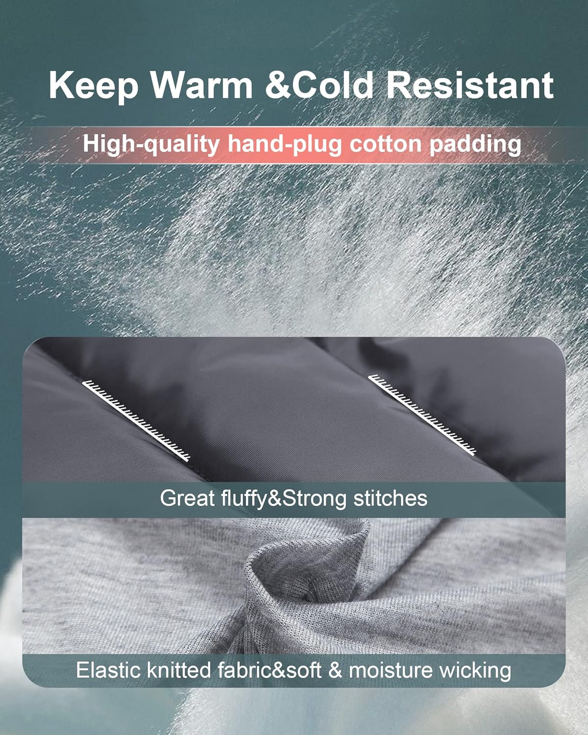 CREATMO US Women's Warm Vest Outerwear Thick Padded Puffer Sleeveless Vest With Detachable Hood - Image 4