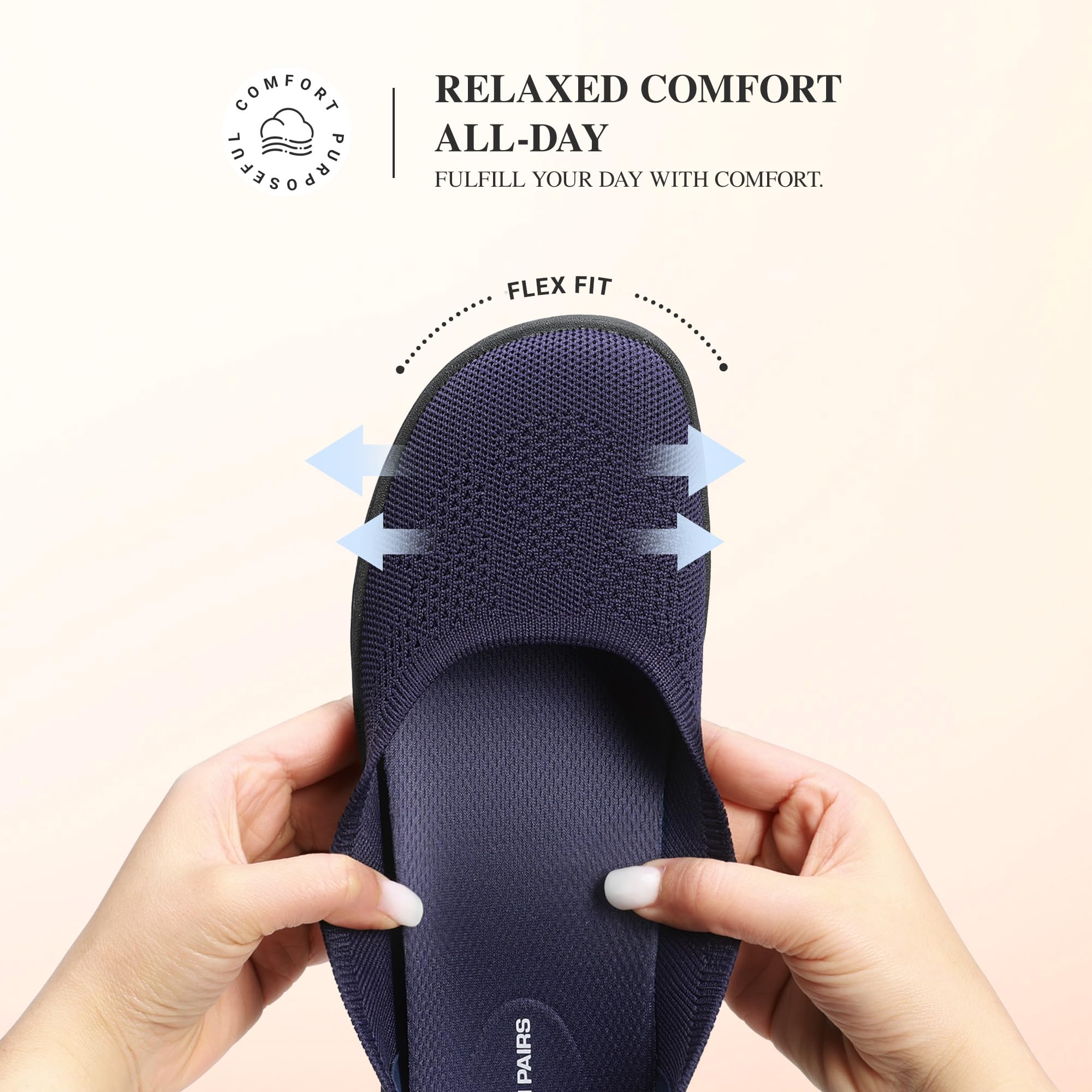 DREAM PAIRS Ballerines Femme Confortables Chaussures Plates Femme Souples Ballerines Maille Respirantes Chaussures Ville Pliables Antidérapantes Soutien Voûte Plantaire Bout Large