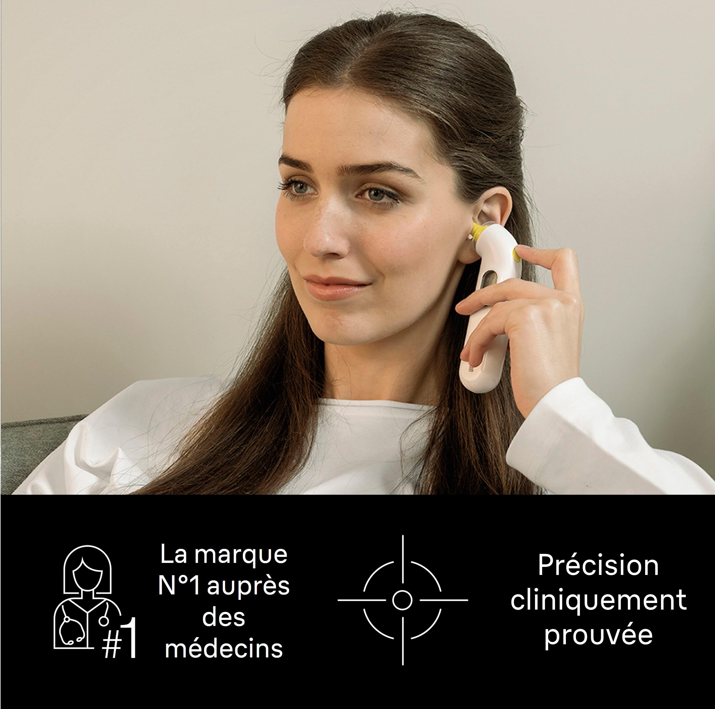 Braun ThermoScan 3 Thermomètre auriculaire | Mesure rapide en 1 seconde | Indicateur sonore de fièvre | Convient aux bébés et aux nourrissons | Marque #1 auprès des médecins(1) | IRT3030