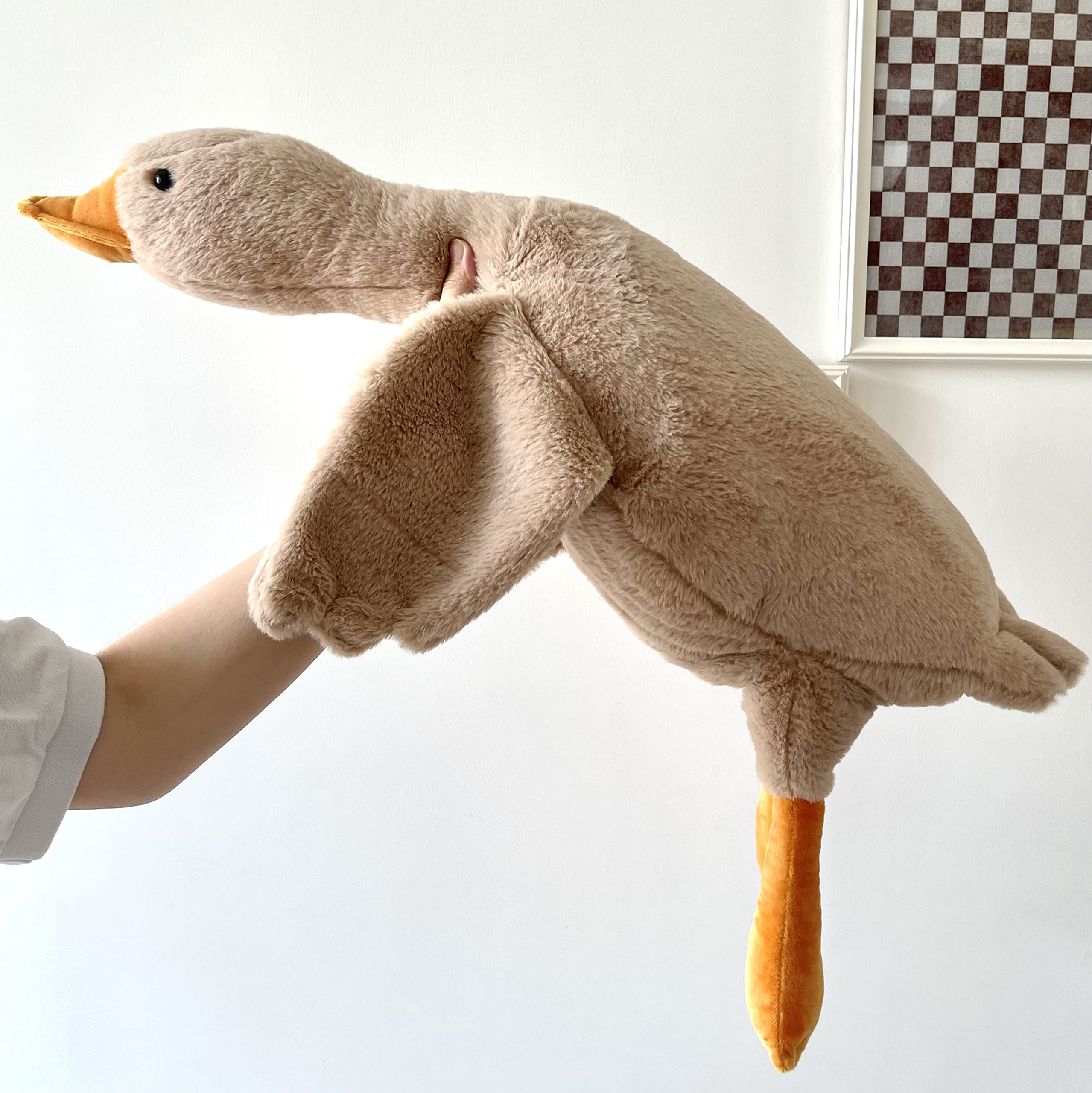 Tanha Goose Plush Stuffed Animals (Brown, 90cm / 35inch), 1 Pack Brown Goose Plush - Image 2