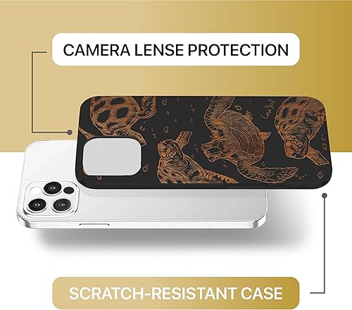 Miniatura 6 de CaseYard - Carcasa de madera para iPhone 11, diseño de tortugas grabado con láser, color negro y madera, compatible con iPhone funda protectora a
