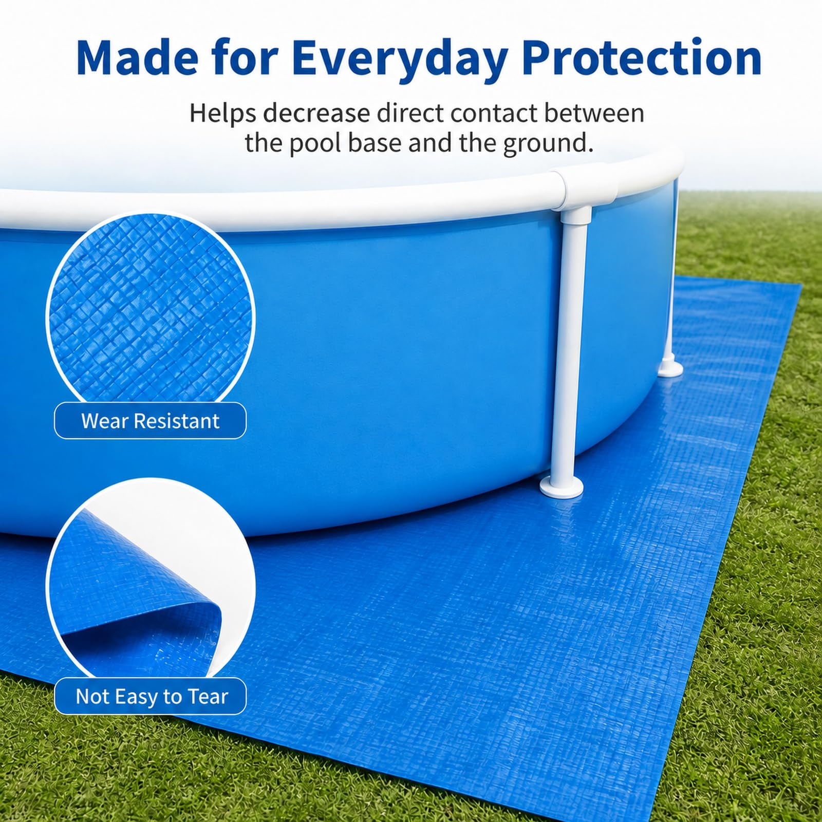 ImperméAble Protection Du Fond De Piscine,Tapis De Sol Piscine ExtéRieur