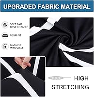 Vista 4 de uxcell Funda elástica para sofá de dos plazas, funda de sofá biplaza para sala de estar, muebles universales con una funda de almohada