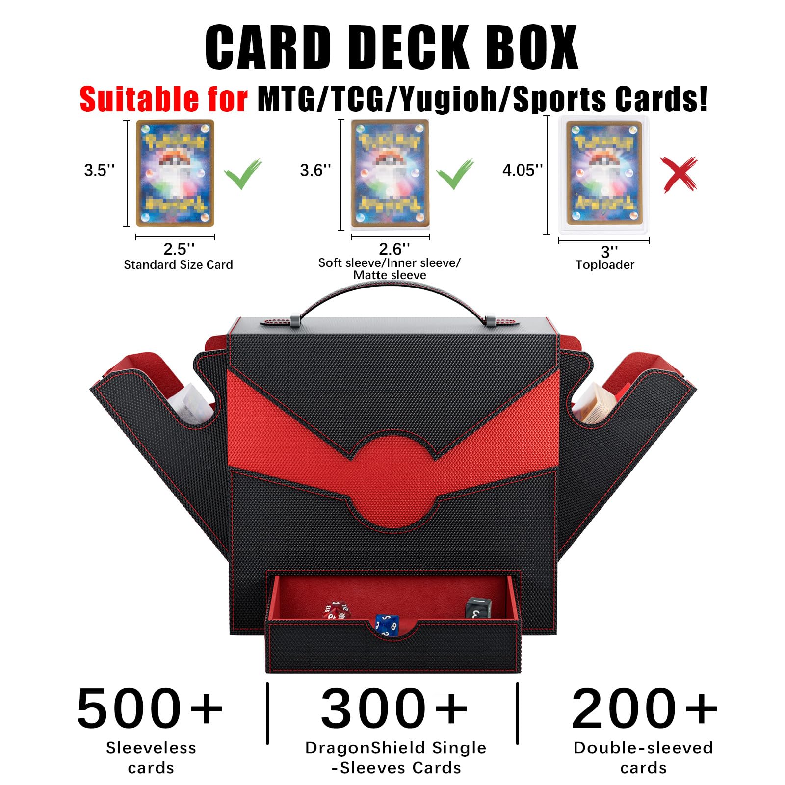 Amazon.co.jp: Gomyrod MTG デッキボックス 45度クイックアクセス 500