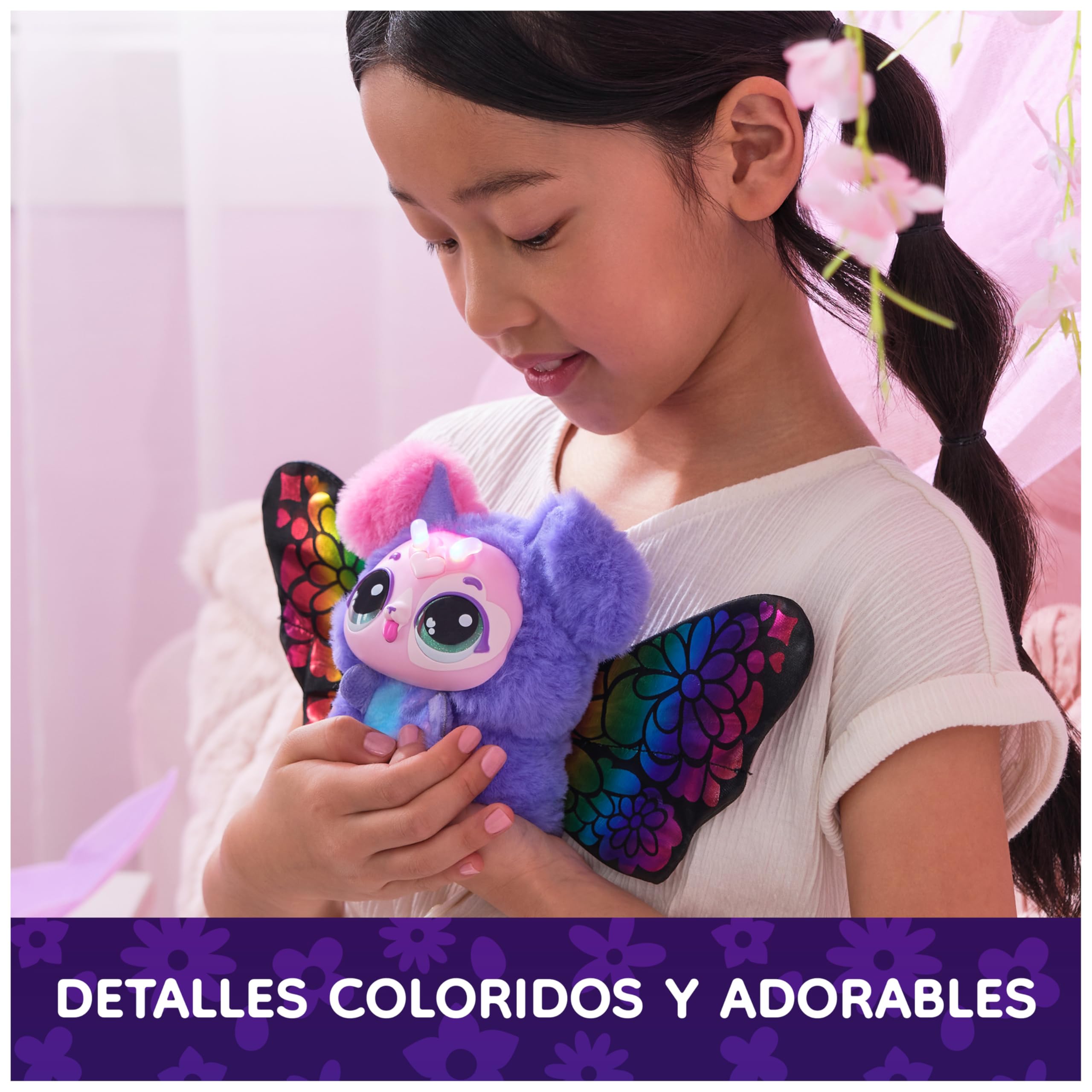 HATCHIMALS BLOOMABLES - Puppyfly Peluche Interactivo Sorpresa con Transformación Mágica Repetible y más de 100 Sonidos - 6073019 - Mascota Interactiva - Juguetes Niñas 5 Años + Regalo Niña 5 Años +