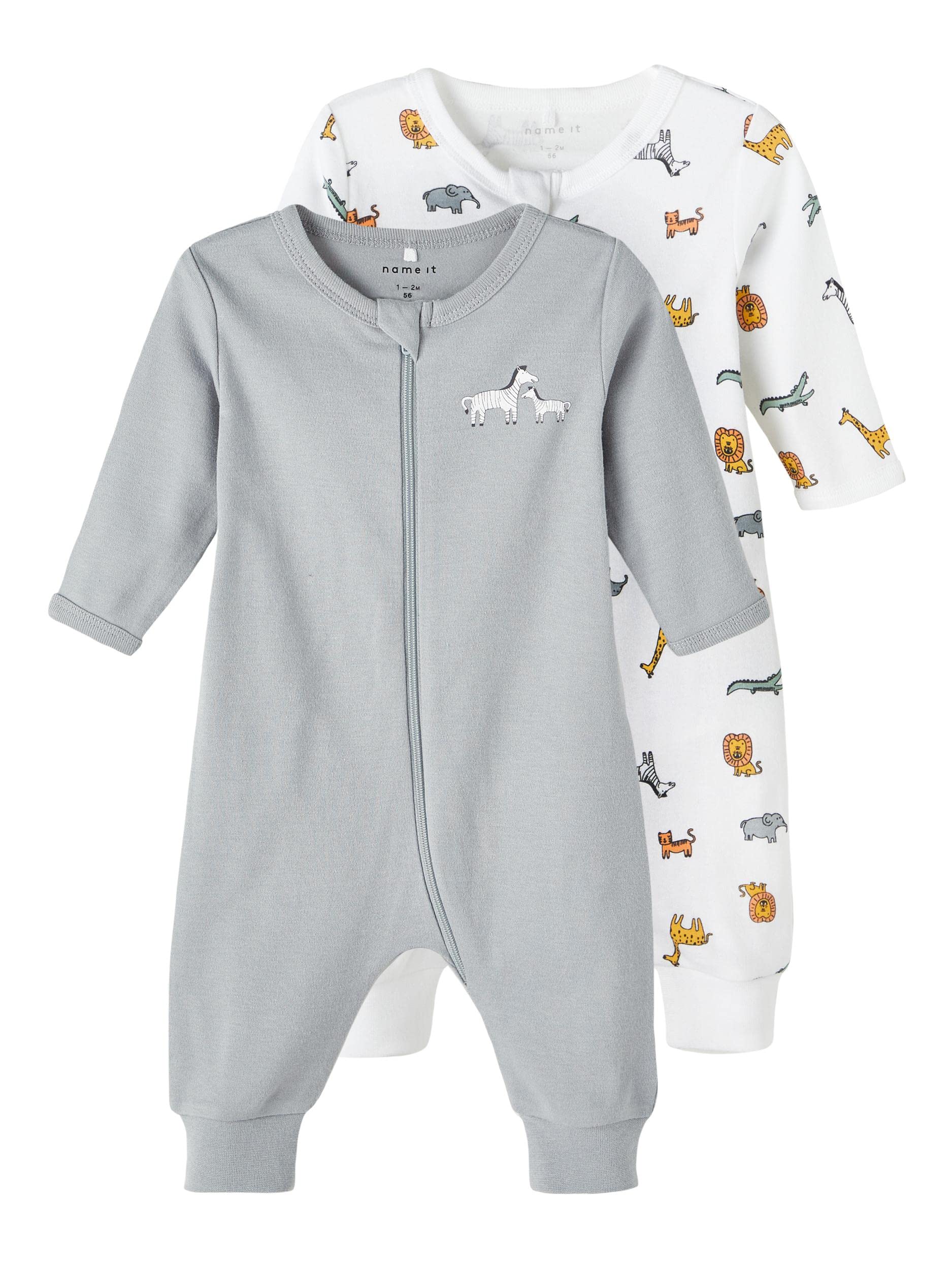 name itBoy's Safari Zip 2-Pack BABY Night Suit